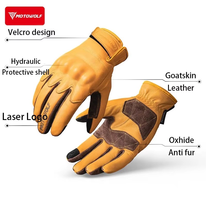가죽 오토바이 장갑 레트로 라이딩 장갑 빈티지 라이더  - Motorcycle Glove Knuckle 리뷰 및 가격