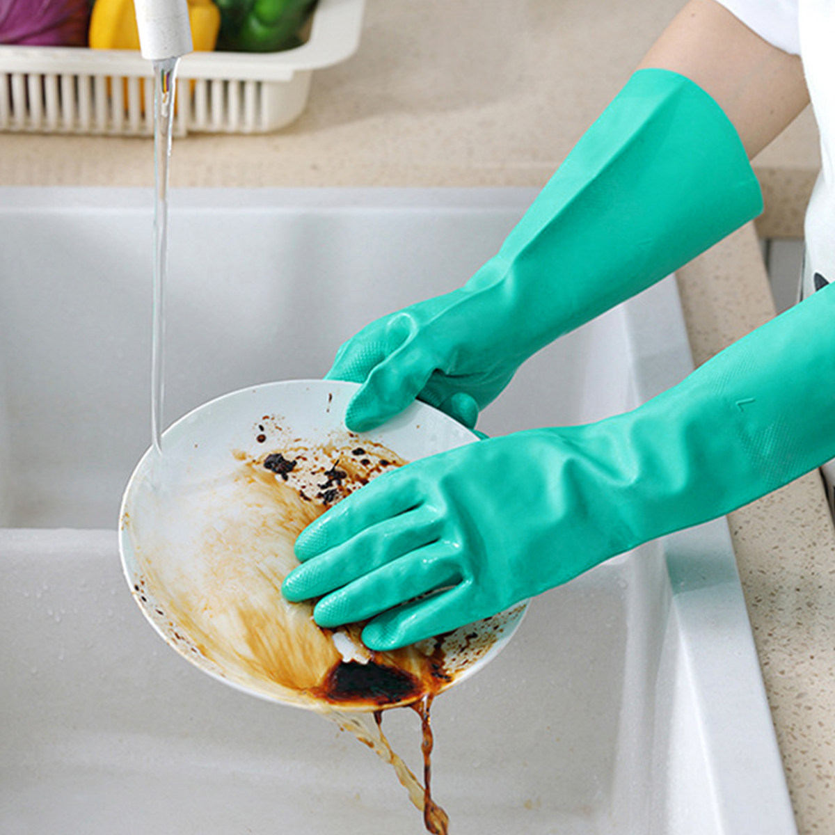 방수 설거지용 장갑 1쌍, 가정용 고무 주방 장갑, 설 - Dish Glove Rubber 리뷰 및 가격