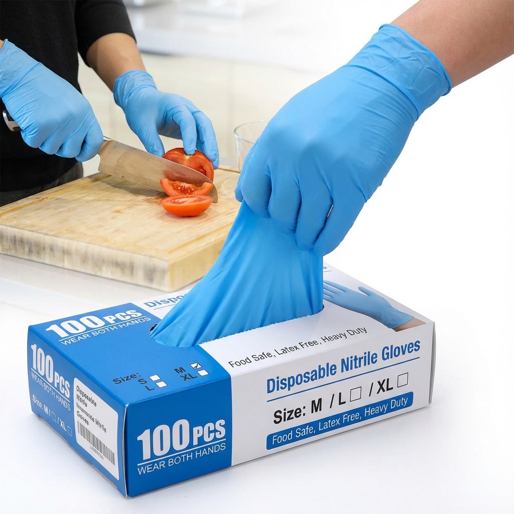 100개입 헤비듀티 니트릴 일회용 장갑, 파우더 프리  - Rubber Glove Cleaning 리뷰 및 가격