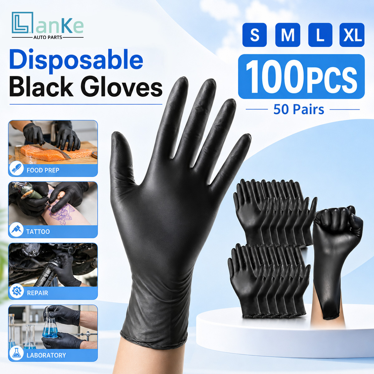 란케 블랙 일회용 니트릴 장갑 전문 작업용 장갑 자동차 - Rubber Glove Cleaning 리뷰 및 가격